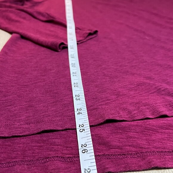 Sigrid Olsen Tee Shirt Tunic Womens M Dark Heathered Red Long Sleeve - Picture 10 of 11